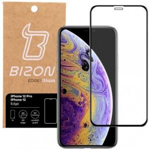 Szkło hartowane Bizon Glass Edge do iPhone 12 / 12 Pro, czarne