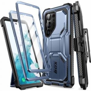 Etui pancerne Supcase i-Blason Armorbox SP+noSP do Galaxy S23 Ultra 5G, niebieskie