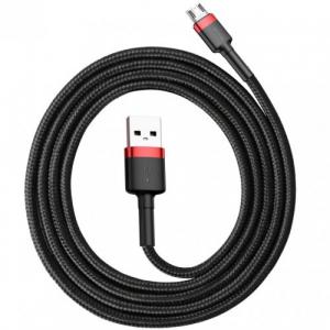 Kabel Baseus Cafule 2,4A USB-A do Micro USB 1m, czarno-czerwony