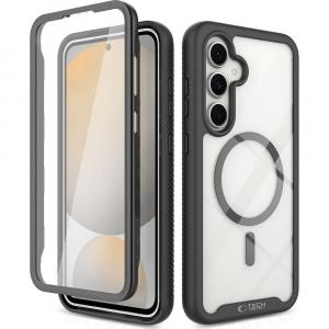 Etui Tech-Protect Defense360 do Samsung Galaxy S25, do MagSafe, przezroczysto-czarne