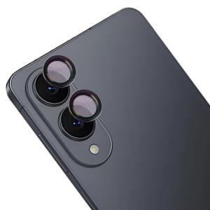 Szkło na aparat z aplikatorem Bizon Glass Snap Lens do Galaxy S25 Edge, 1 zestaw, czarna ramka
