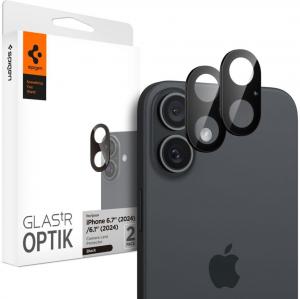 OUTLET: Szkło na aparat Spigen Glas.tR Optik 2-Pack do iPhone 16 / 16 Plus, czarne