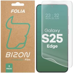 Folia hydrożelowa na ekran Bizon Glass Hydrogel Front do Galaxy S25 Edge, 2 sztuki