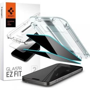 Szkło do etui + Aplikator Spigen Glas.tr Privacy EZ Fit 2-Pack do iPhone 15 Pro