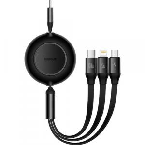 Kabel Baseus Bright Mirror 2 USB-C do Lightning / USB-C / MicroUSB, 1.1m, 100W, czarny