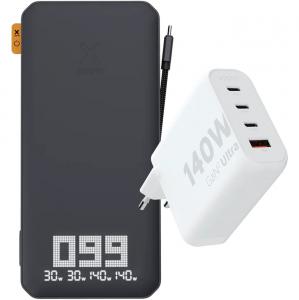 Zestaw XTORM Powerbank Titan Ultra 27000 mAh 200W + Ładowarka sieciowa Ultra 140W biała