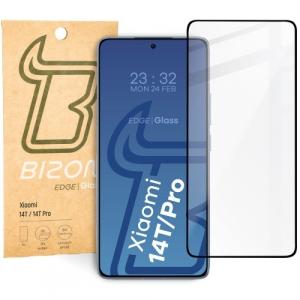 Szkło hartowane Bizon Glass Edge 2 do Xiaomi 14T Pro, czarna ramka