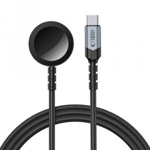 Ładowarka magnetyczna, indukcyjna Tech-Protect UltraBoost MC10 Magnetic do Apple Watch USB-C, 1.2m, czarna
