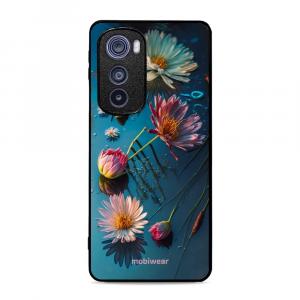 Etui ochronne do Motorola Edge 30, Mobiwear Glossy Case, niebiesko-kwieciste