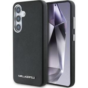 Etui Karl Lagerfeld Saffiano Full Wrapped MagSafe do Galaxy S25, czarne