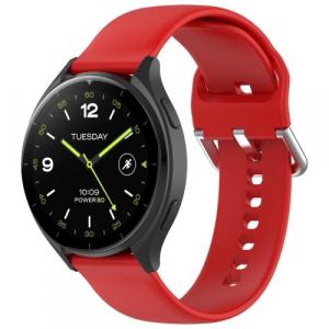 Pasek Bizon Strap Watch Silicone Pro do Xiaomi Watch 2, czerwony