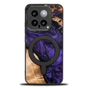 Drewniane etui do Xiaomi 14, Bewood Unique Violet do MagSafe