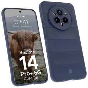 Pancerne etui Bizon Case Tur do Realme 14 Pro Plus 5G, granatowe