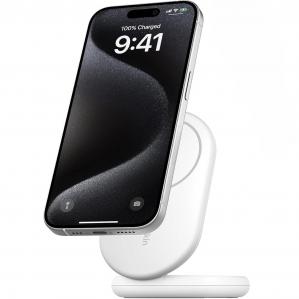 Ładowarka indukcyjna Belkin Boost Foldable Qi2 15W WIB007 dla iPhone z MagSafe, biała