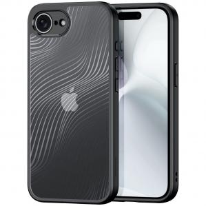 Etui Dux Ducis AIMO do iPhone 16e, przezroczyste z czarną ramką