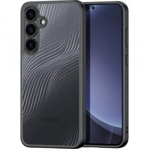Etui Dux Ducis AIMO do Galaxy S25, przezroczyste z czarną ramką