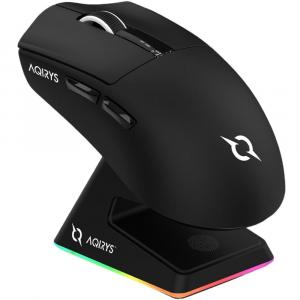 Myszka bezprzewodowa gamingowa, AQIRYS Zephyr, 2.4GHz + BT 5.2, 26K DPI, czarna
