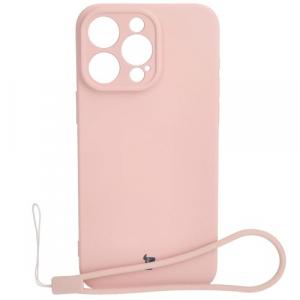 Etui Bizon Case Silicone do iPhone 15 Pro Max, jasnoróżowe