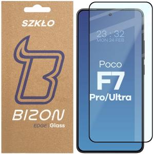 Szkło hartowane Bizon Glass Edge 2 do Xiaomi Poco F7 Pro / F7 Ultra, czarna ramka