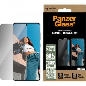 Szkło hartowane na cały ekran PanzerGlass Ultra-Wide Fit Privacy do Galaxy S25 Edge, prywatyzujące