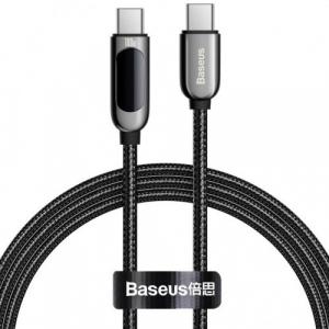 Kabel Baseus Display 100W 5A USB-C do USB-C 1m, czarny