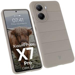 Pancerne etui Bizon Case Tur do Xiaomi Poco X7 Pro, jasnoszare