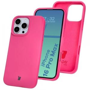 Silikonowe etui Bizon Soft Case do iPhone 16 Pro Max, fuksja