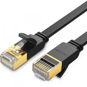 Kabel sieciowy płaski LAN Ethernet Ugreen RJ45 Cat 7 STP, 10 Gbps, 3 m, czarny