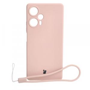 Etui Bizon Case Silicone Sq do Xiaomi Poco F5, jasnoróżowe