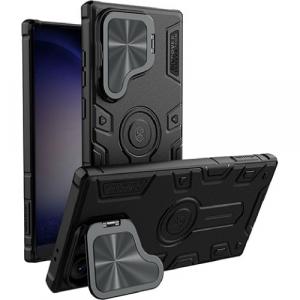 Etui z ochroną aparatu Nillkin CamShield Armor Prop Magnetic Case do Galaxy S24 Ultra, czarne