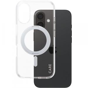 Etui CARE by PanzerGlass Kickstand Case do MagSafe do iPhone 16, przezroczysto-srebrne