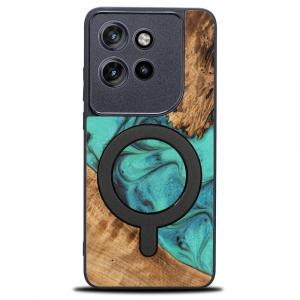 Drewniane etui do Motorola Edge 50 Neo, Bewood Unique Turquoise do MagSafe