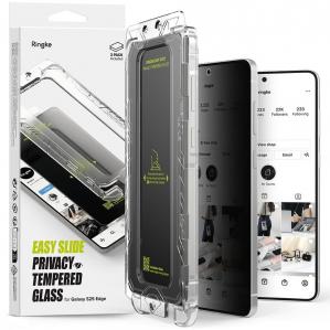 Szkło prywatyzujące na ekran z aplikatorem Ringke Easy Slide 2-Pack Privacy do Galaxy S25 Edge, 2 sztuki