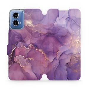 Etui z klapką do Motorola Moto G34 5G, Mobiwear Book, fioletowe