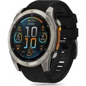 OUTLET: Pasek Tech-Protect Silicone PU, QuickFit 26mm do Garmin Fenix 8 (51 mm) / 7X Pro / 7X / 6X Pro, czarny