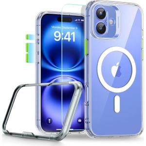 Zestaw etui + szkło, ESR Classic Pro Set HaloLock do iPhone 16 do MagSafe, przezroczyste