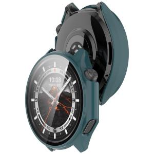 Etui ze szkłem do zegarka Bizon Case+Glass Watch do OnePlus Watch 3 / Oppo Watch X2, zielone