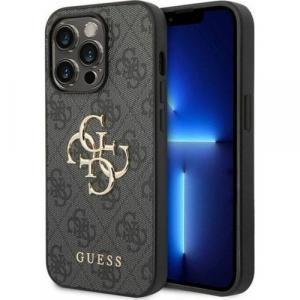 OUTLET: Etui Guess 4G Big Metal Logo do iPhone 15 Pro, szare