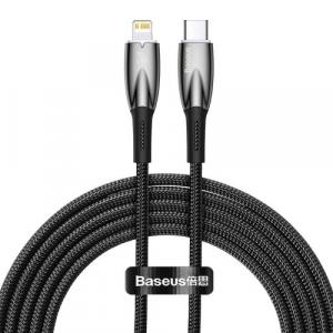 Kabel Baseus Glimmer Series 20W USB-C do Lightning 2m, czarny