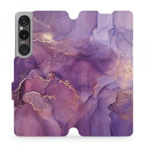 Etui z klapką do Sony Xperia 1 V, Mobiwear Book, fioletowe