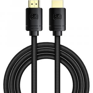 Kabel Baseus High Definition Series HDMI - HDMI 2.1 8K / 60Hz / 48 Gbps, 1 m, czarny