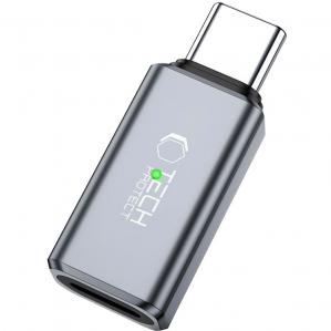 Adapter do przesyłu dźwięku Tech-Protect UltraBoost Audio, przejściówka Lightning na USB-C, szary