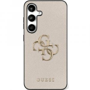 Etui Guess Grained Big 4G Small Classic Logo do Galaxy S25, beżowe