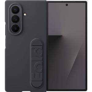 Etui z podstawką + 2x folia antyrefleksyjna na przedni ekran Samsung Silicone Case do Galaxy Z Fold7, czarne