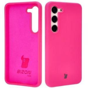 Silikonowe etui Bizon Soft Case do Galaxy S23, neonowo-różowe