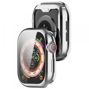 Etui z osłoną ekranu Bizon Case Watch Felipe do Apple Watch 10 (42mm), srebrne