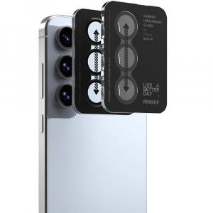 Nakładki na aparat Ringke Camera Lens Frame Glass do Galaxy S24 FE, 2-Pack, czarne
