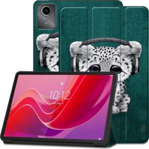 Etui Tech-Protect SmartCase do Lenovo Tab M11 1 gen., ciemnozielone wzorzyste