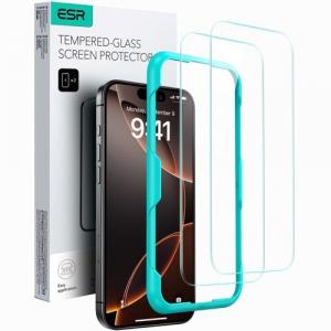 Szkło hartowane z ramką pozycjonującą ESR Tempered Glass do iPhone 16 Plus, 2 sztuki
