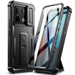 OUTLET: Etui pancerne Tech-Protect Kevlar Cam+ do Redmi Note 13 Pro 5G / POCO X6 5G, czarne